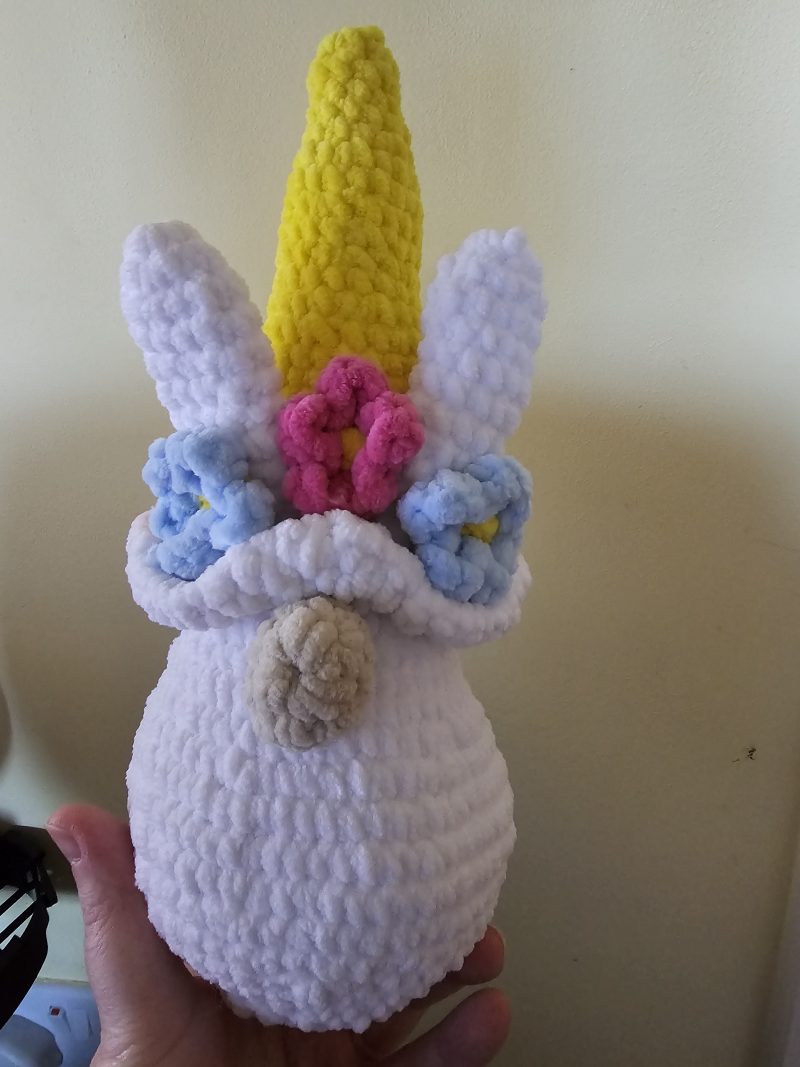 Handmade 10-Inch Crocheted Gonk Soft Toy in Chenille Yarn