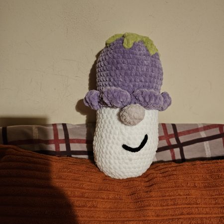 Handmade 10-Inch Crocheted Gonk Soft Toy in Chenille Yarn