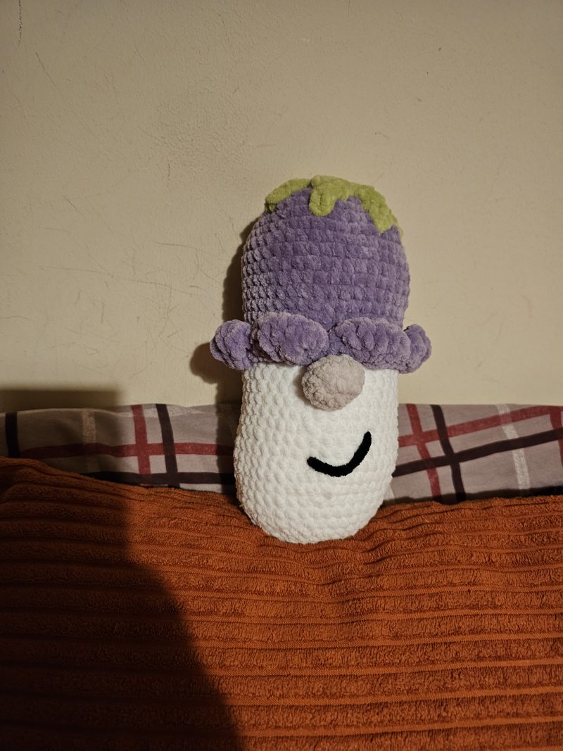 Handmade 10-Inch Crocheted Gonk Soft Toy in Chenille Yarn