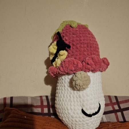 Handmade 10-Inch Crocheted Gonk Soft Toy in Chenille Yarn