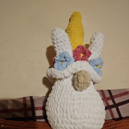 Handmade 10-Inch Crocheted Gonk Soft Toy in Chenille Yarn