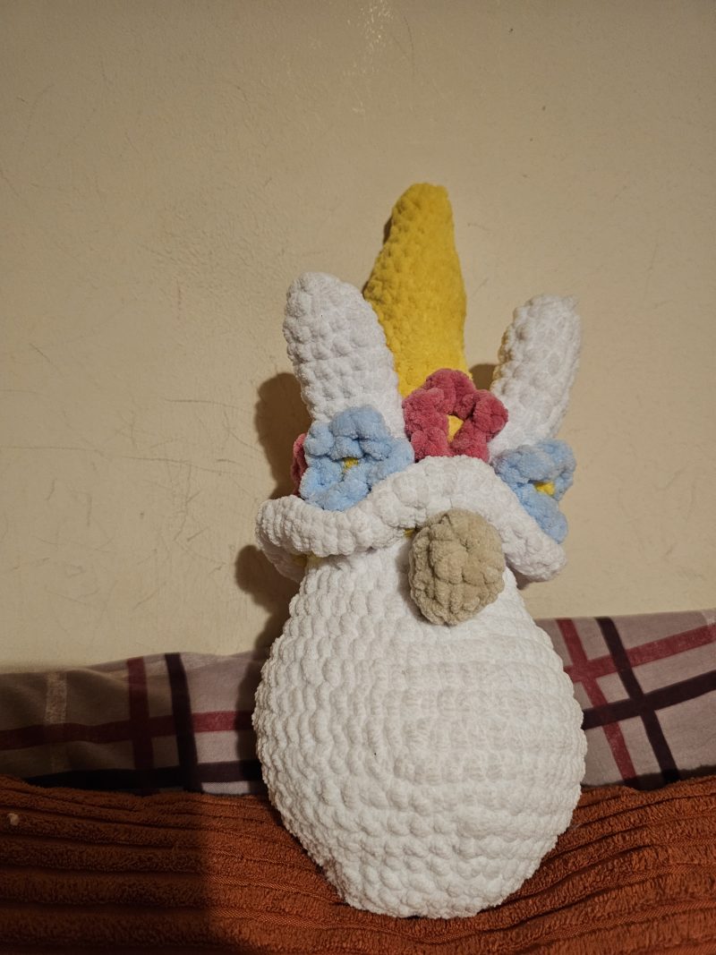 Handmade 10-Inch Crocheted Gonk Soft Toy in Chenille Yarn