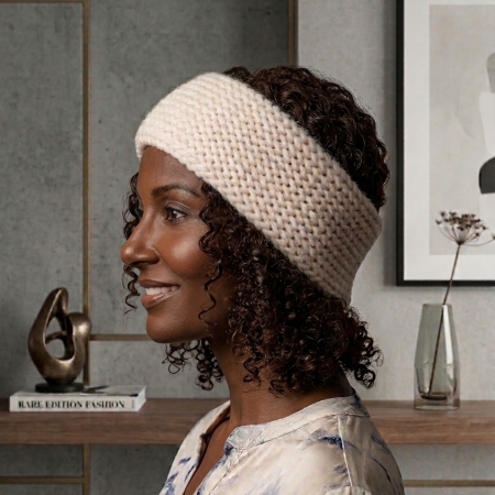Handmade Chunky Knitted Headband – Wide Winter Ear Warmer – Loom Made