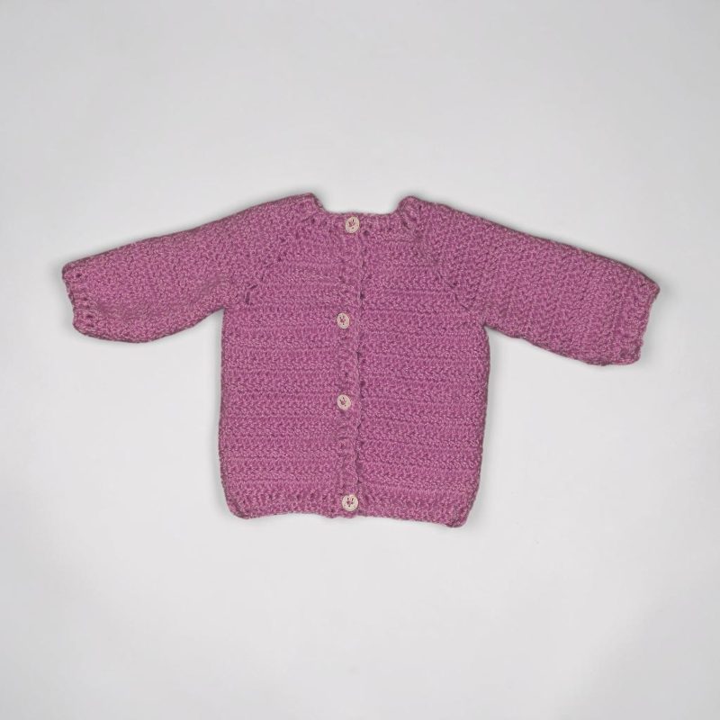 Handmade Crochet Baby Cardigan /Jacket Newborn to 12 Months | Soft Baby Gift | Herringbone stitch