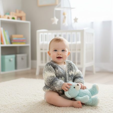 Handmade Crochet Baby Cardigan /Jacket Newborn to 18 Months | Soft Baby Gift | Granny Stitch