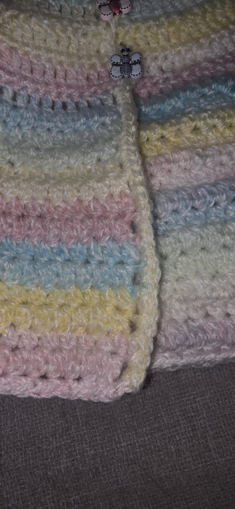 Handmade Crochet Baby Cardigan /Jacket Newborn to 18 Months | Soft Baby Gift | Picot