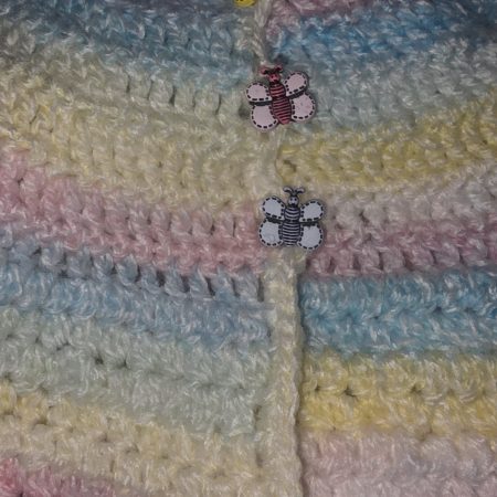 Handmade Crochet Baby Cardigan /Jacket Newborn to 18 Months | Soft Baby Gift | Picot