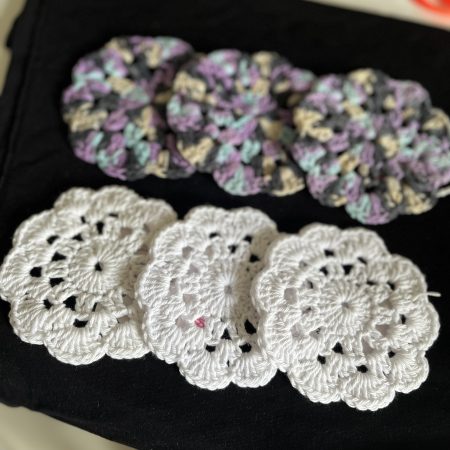Handmade Crochet Coasters-Set of 6