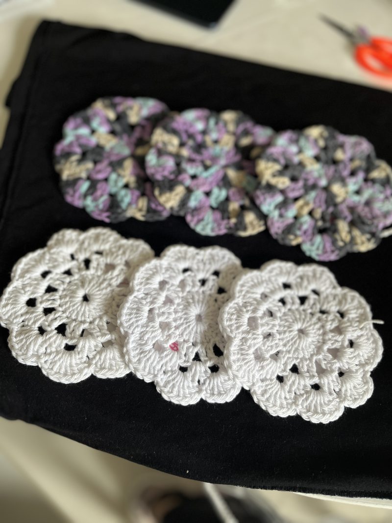 Handmade Crochet Coasters-Set of 6