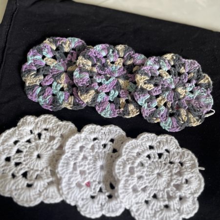 Handmade Crochet Coasters-Set of 6