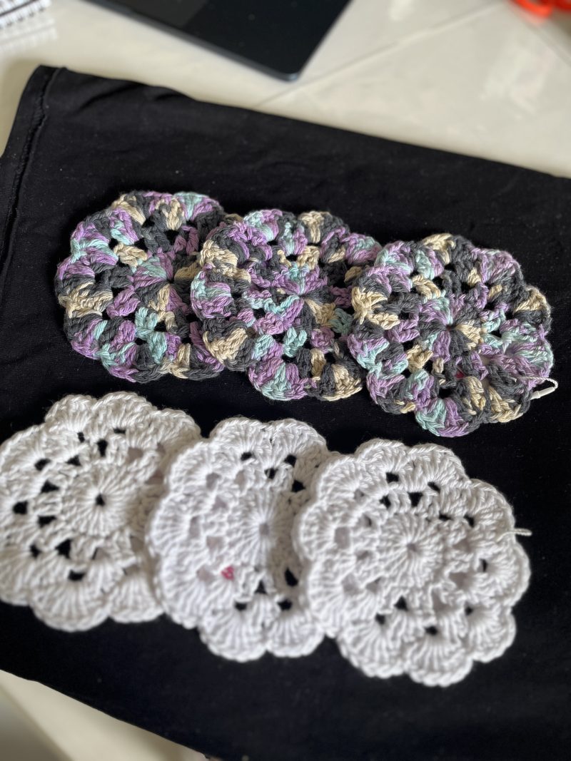 Handmade Crochet Coasters-Set of 6