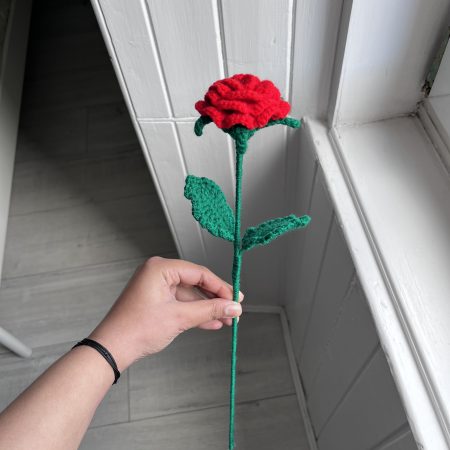 Handmade Crochet Roses- Set of 5