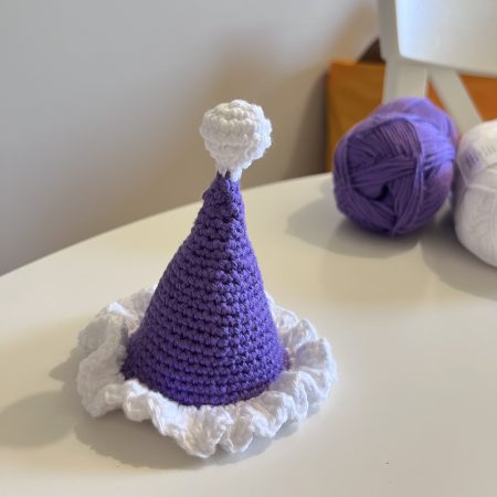 Handmade Crochet Mini Birthday Cap