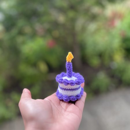 Handmade Crochet Mini Cake
