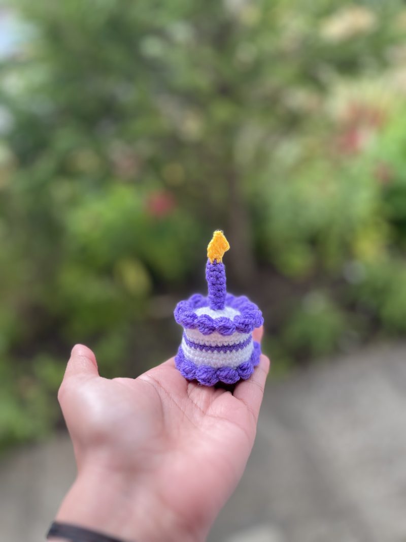 Handmade Crochet Mini Cake
