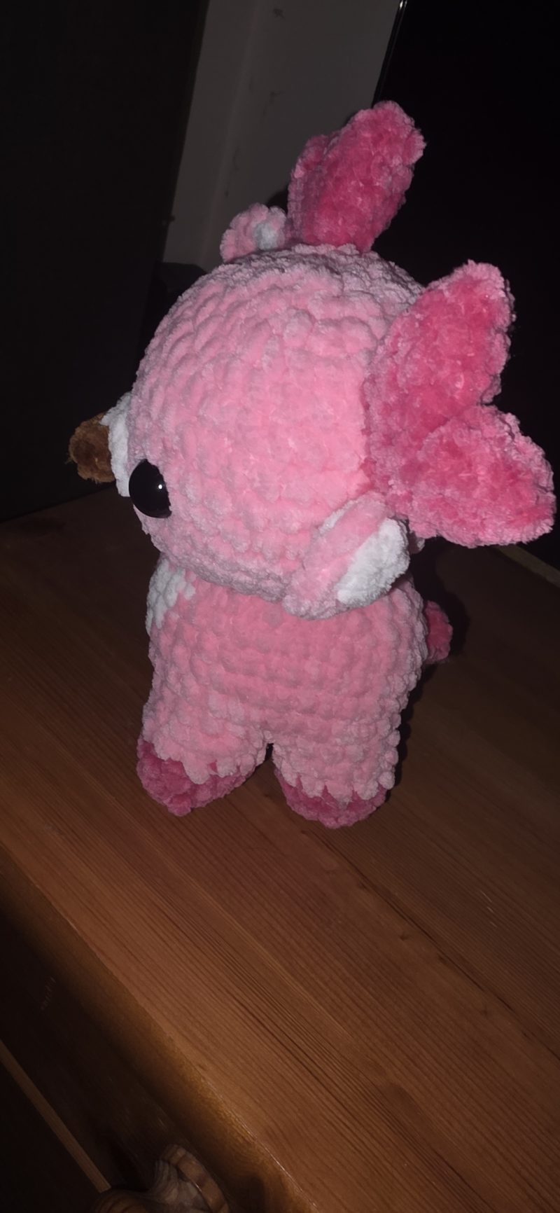 Handmade Crochet Small Reindeer Plushie in Chunky Chenille Yarn