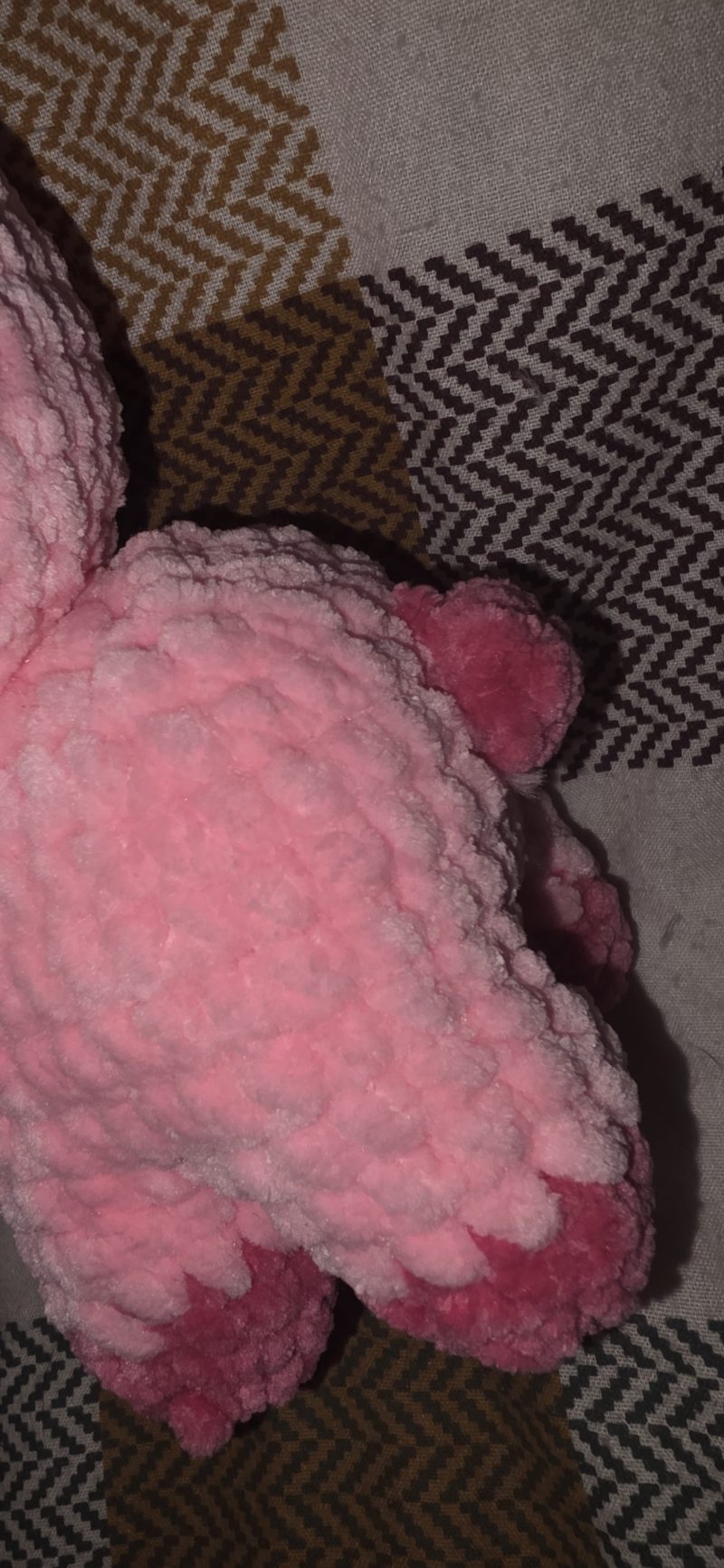 Handmade Crochet Small Reindeer Plushie in Chunky Chenille Yarn
