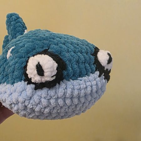 Handmade Crocheted Whale Shark Soft Toy, 18 Inches Long