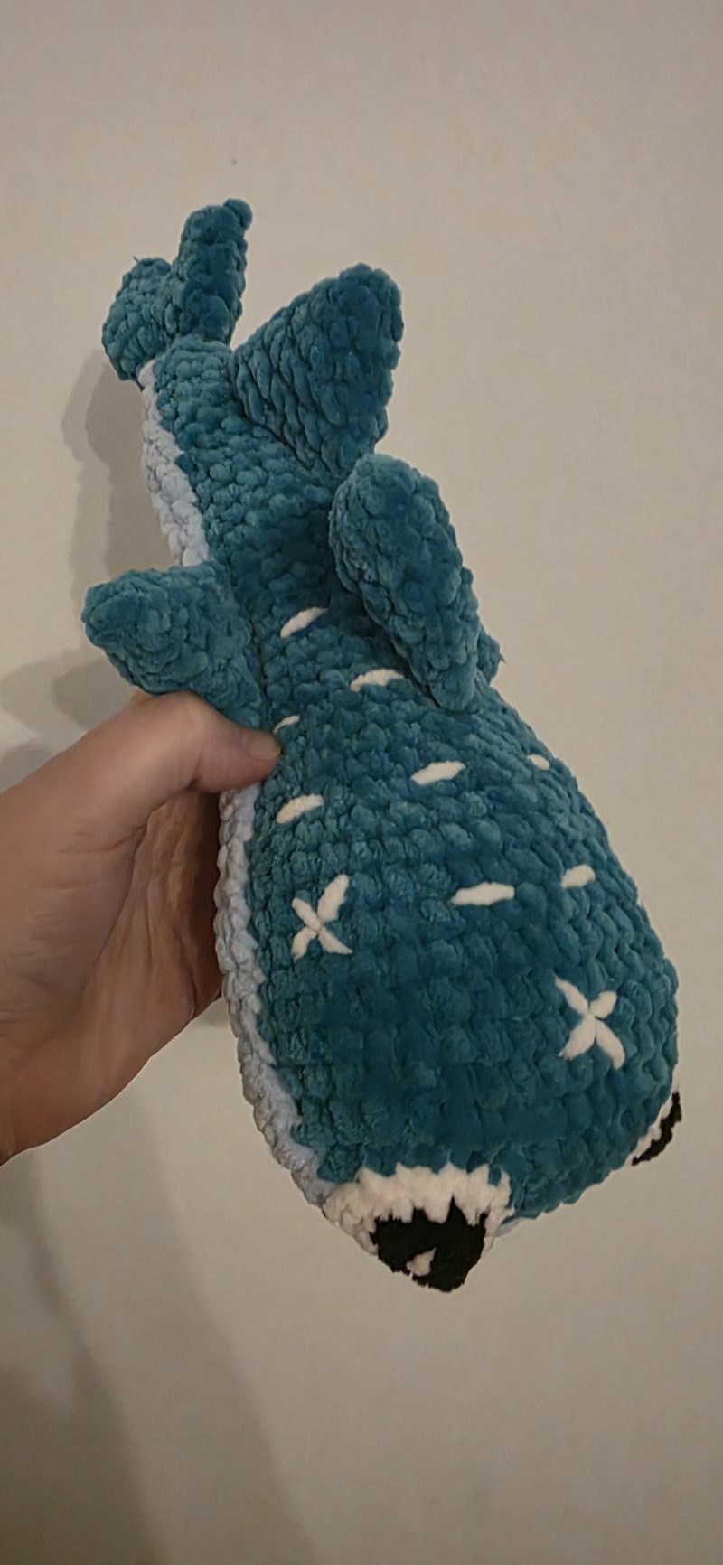 Handmade Crocheted Whale Shark Soft Toy, 18 Inches Long
