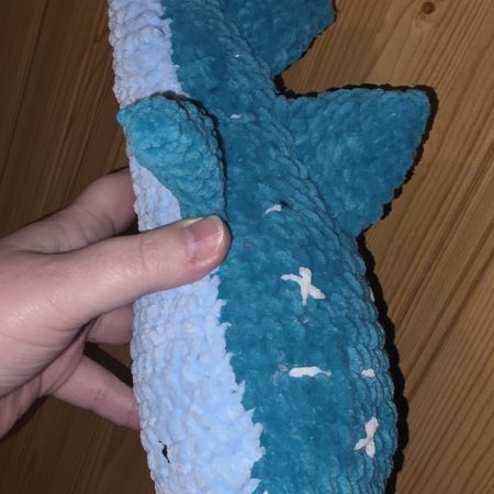 Handmade Crocheted Whale Shark Soft Toy, 18 Inches Long
