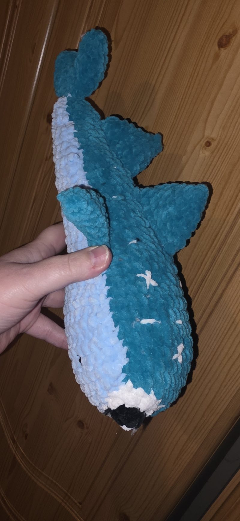Handmade Crocheted Whale Shark Soft Toy, 18 Inches Long