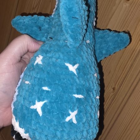Handmade Crocheted Whale Shark Soft Toy, 18 Inches Long