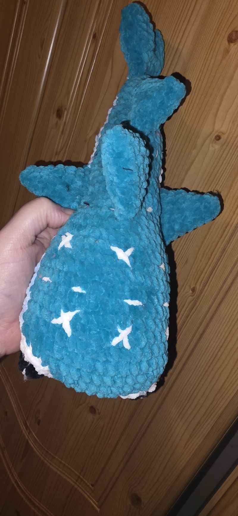 Handmade Crocheted Whale Shark Soft Toy, 18 Inches Long