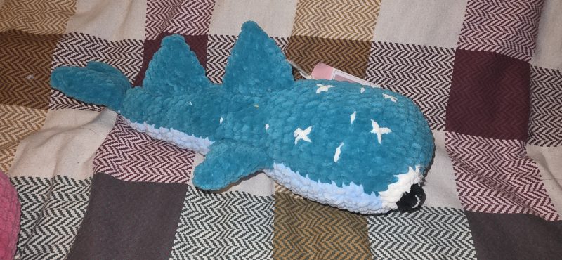 Handmade Crocheted Whale Shark Soft Toy, 18 Inches Long