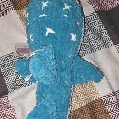 Handmade Crocheted Whale Shark Soft Toy, 18 Inches Long