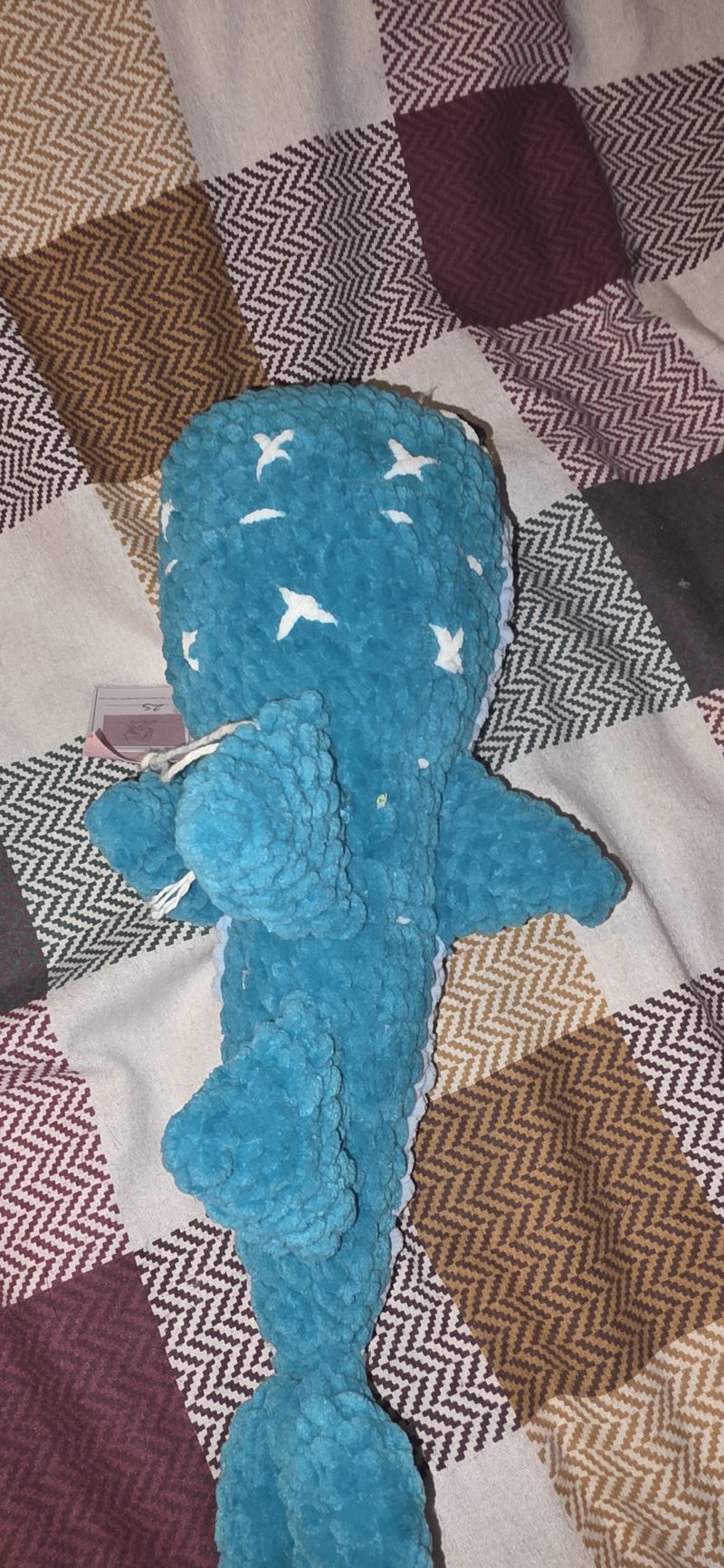 Handmade Crocheted Whale Shark Soft Toy, 18 Inches Long