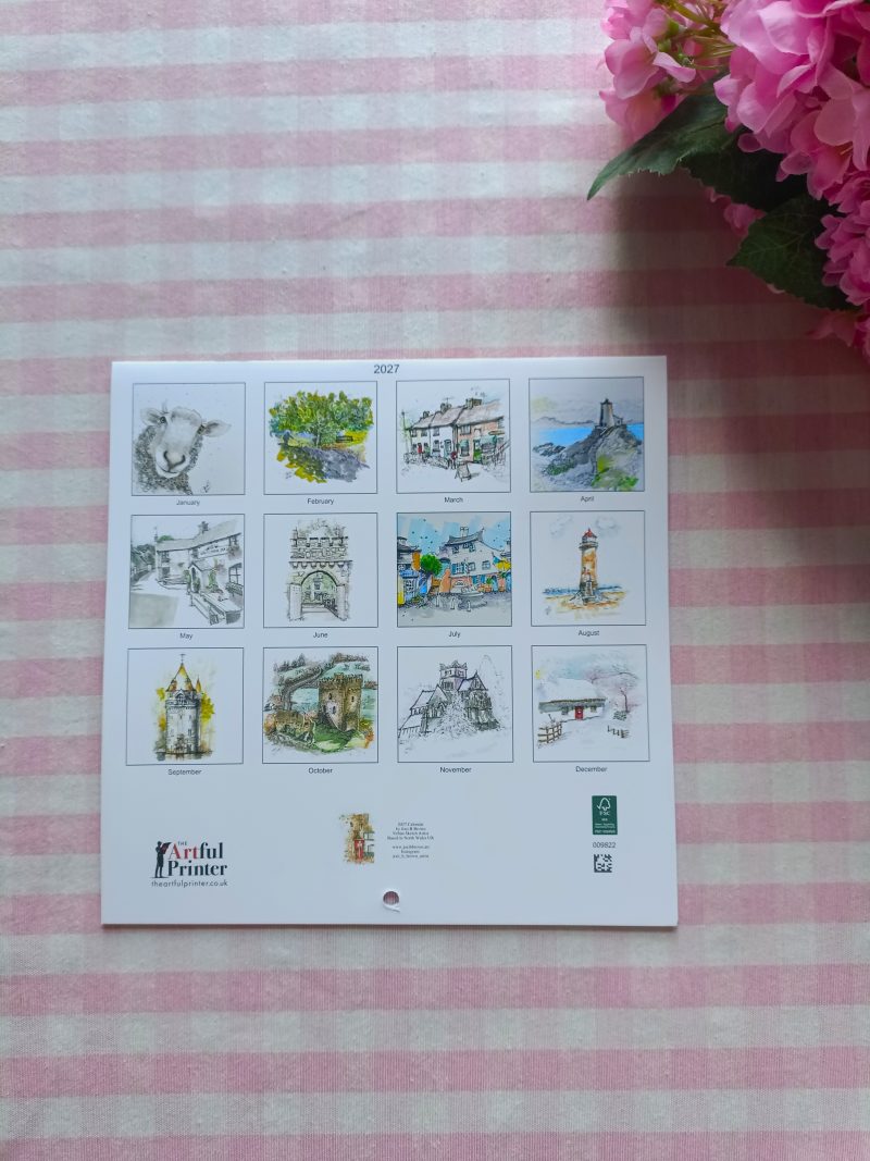 Calendar of North Wales illustrations