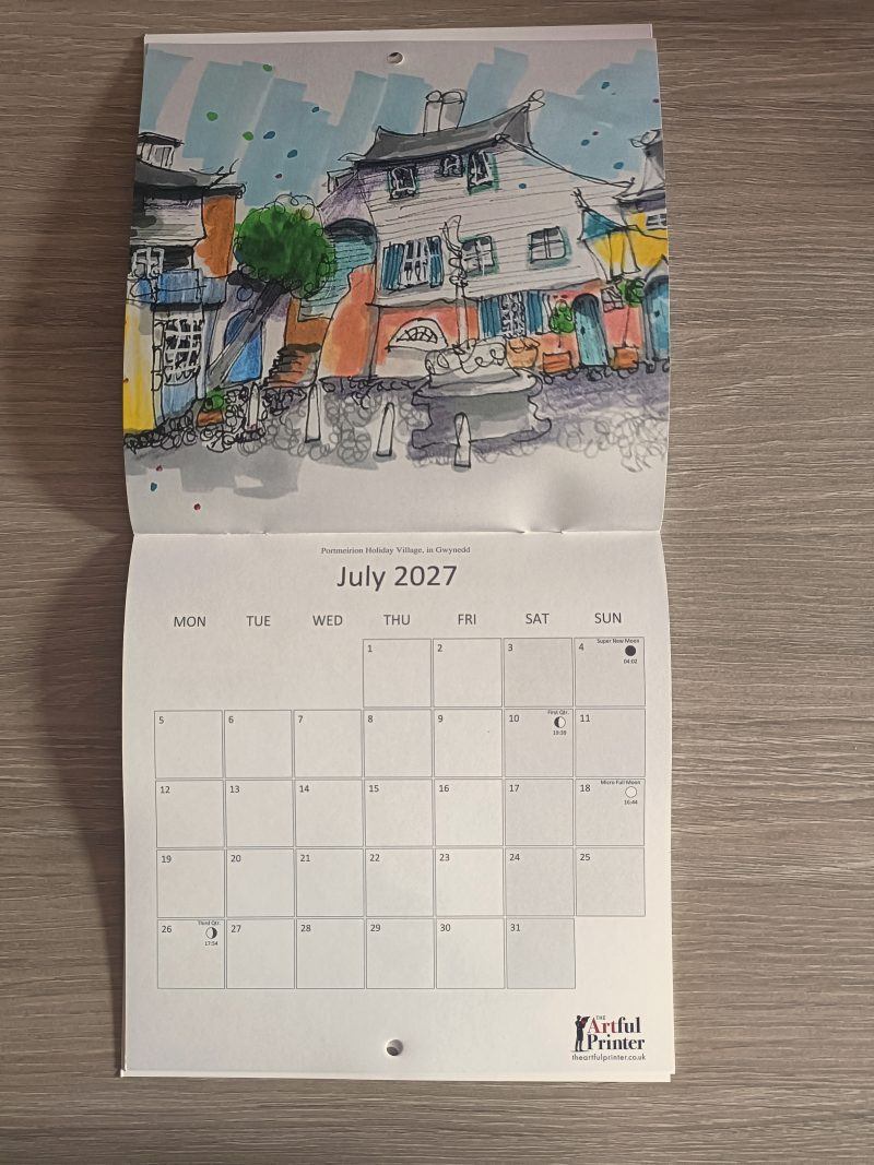Calendar of North Wales illustrations