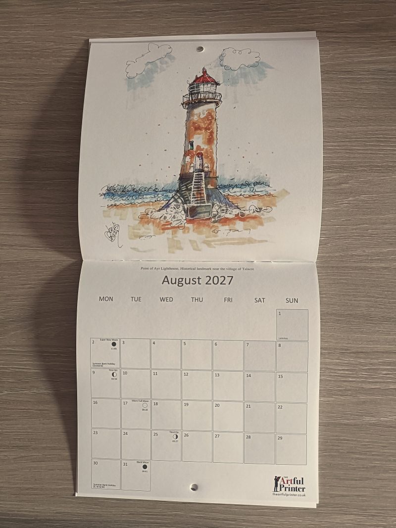 Calendar of North Wales illustrations