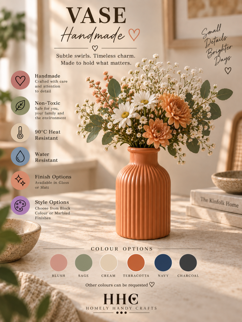 Homemade Bud Vase - Jesmonite/ Eco Resin – Made to Order