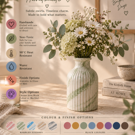 Homemade Bud Vase - Jesmonite/ Eco Resin – Made to Order