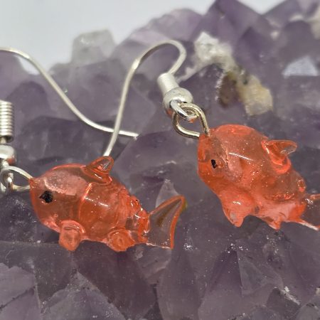 Red Shark Earrings