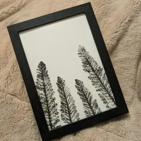 Original black and white printed lower leaf print