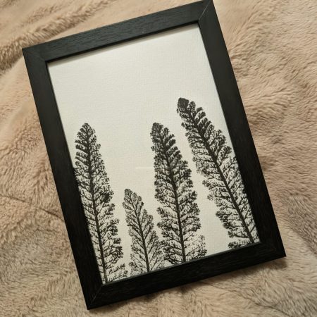Original black and white printed lower leaf print