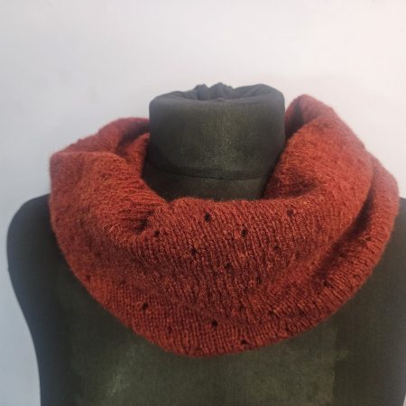 Handknitted 100%wool cowl/tubescarf.