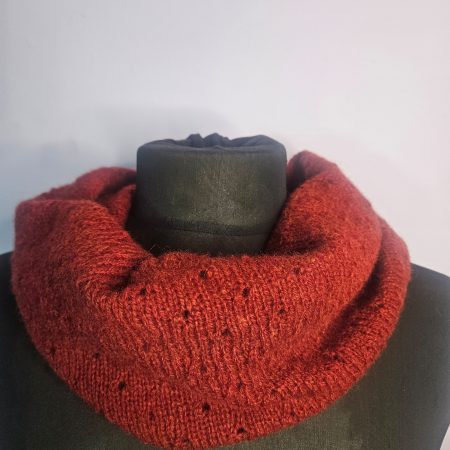 Handknitted 100%wool cowl/tubescarf.