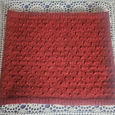 Handknitted 100%wool cowl/tubescarf.
