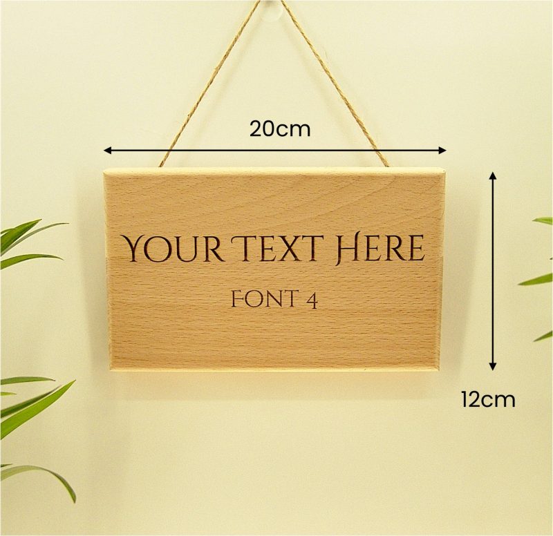 Personalised Engraved Wooden Plaque | Custom Engraved Solid Beech Sign
