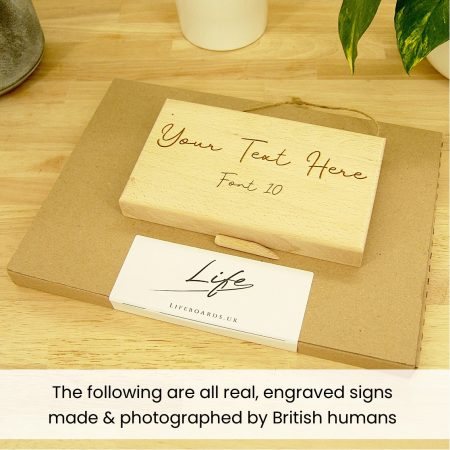 Personalised Engraved Wooden Plaque | Custom Engraved Solid Beech Sign
