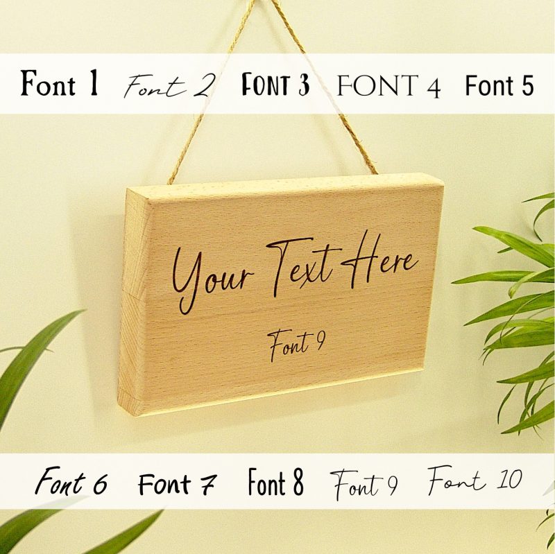 Personalised Engraved Wooden Plaque | Custom Engraved Solid Beech Sign