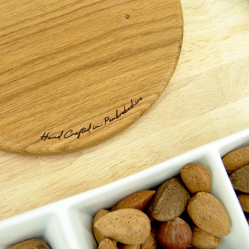 Snuggling Squirrels Chopping Board, Autumn British Solid Oak