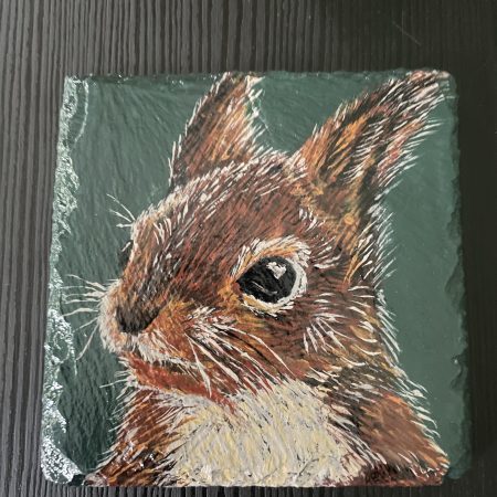 Hand painted slate coaster