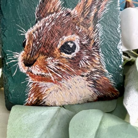 Hand painted slate coaster