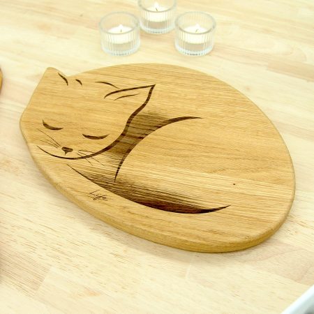 Cat Chopping Board – Cat Lover Gift, Hardwood Cutting Board