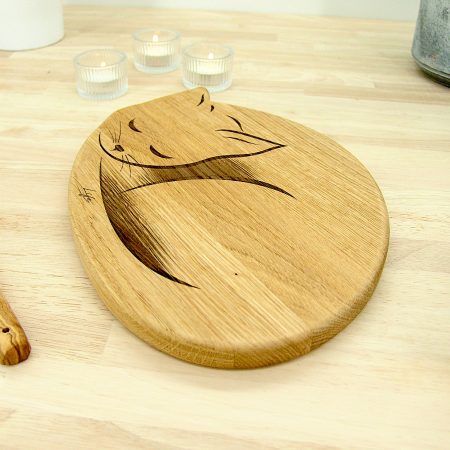 Cat Chopping Board – Cat Lover Gift, Hardwood Cutting Board