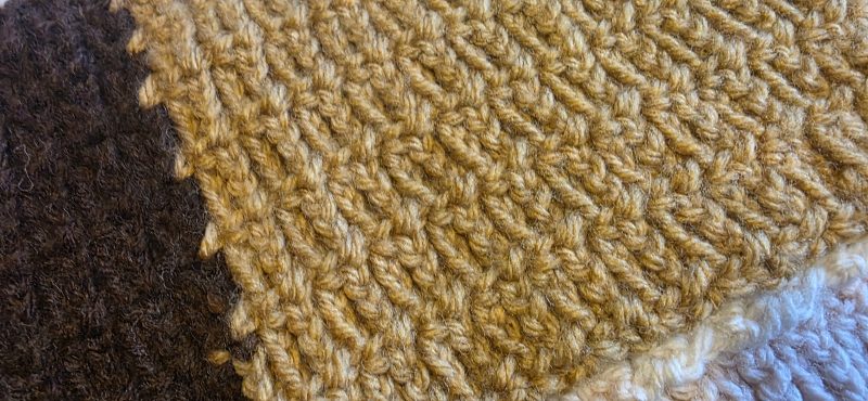 Hand Crocheted Scarf in Soft Wool and Acrylic Blend